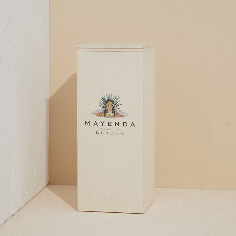 Base&Lid Ivory Custom Debossing Letter Rigid Cardboard Paper Champagne Whisky Alcohol Wine Box Packaging